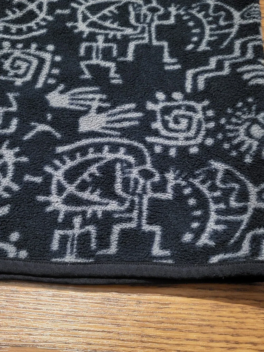 Fleece Full Zip NORTH FACE Vest Tribal People GEOMETRIC Print Mens M / Womens L